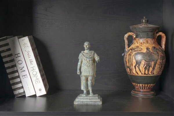 Julius Caesar bronz szobor római klasszikus dekoráció