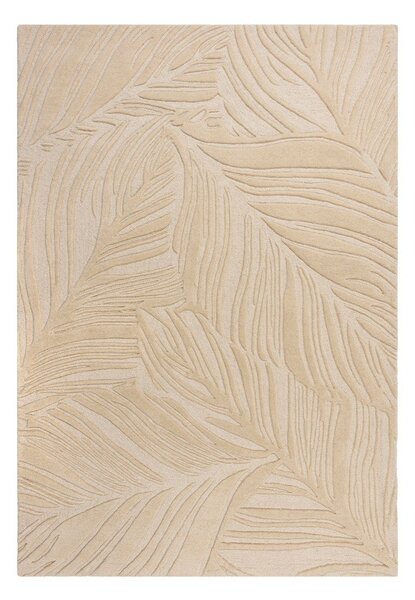 Lino Leaf bézs gyapjú szőnyeg, 120 x 170 cm - Flair Rugs