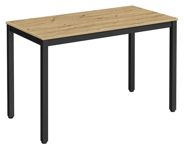 Étkezőasztal szett: Tessa 120x60 artisan tölgy/fekete lábakkal + 4 db BORA szék bársony fekete/natúr lábbal