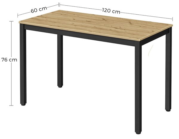 Étkezőasztal szett: Tessa 120x60 artisan tölgy/fekete lábakkal + 4 db BORA szék bársony fekete/natúr lábbal