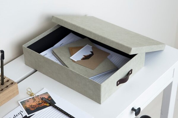 Oskar bézs tárolódoboz - Bigso Box of Sweden