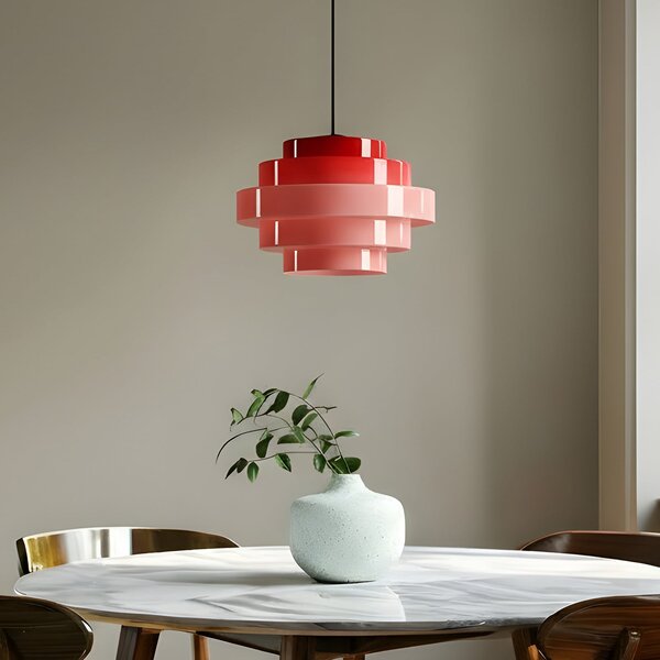 Függőlámpa ALDEX, Filo, dimmable, Piros, Étkező, Üveg, Skandináv