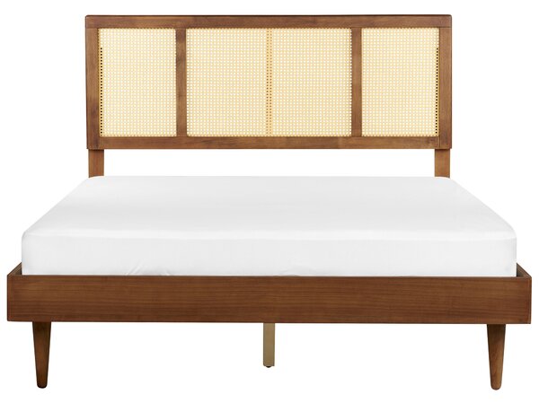 Ágy Rattan AURAY 160 x 200 cm Barna