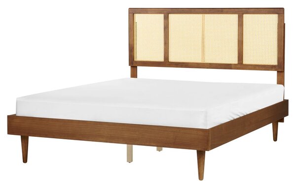 Ágy Rattan AURAY 160 x 200 cm Barna