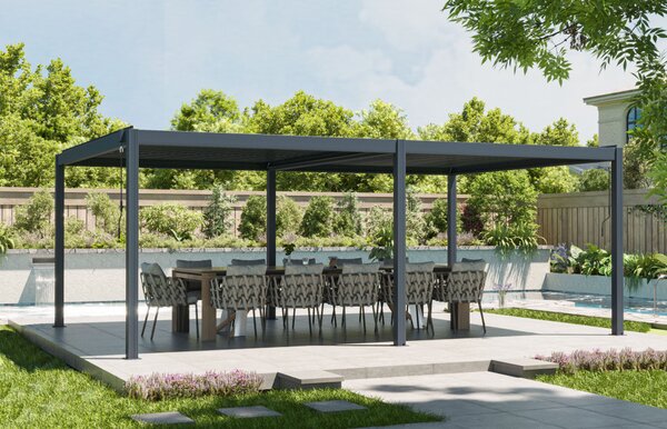 G21 Austin Premium 6x4 m bioklimatikus pergola, antracit alumínium