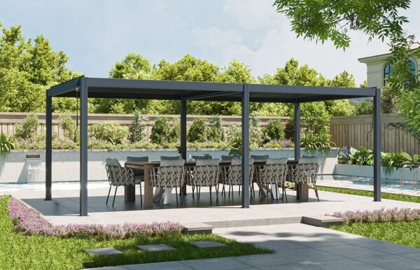 G21 Austin Premium 6x3 m bioklimatikus pergola, antracit alumínium