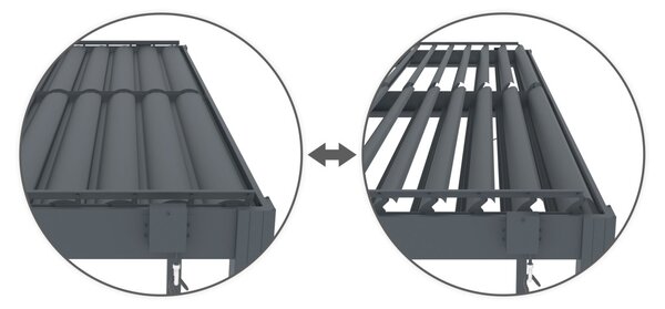 G21 Austin Premium 3x3 m bioklimatikus pergola, antracit alumínium