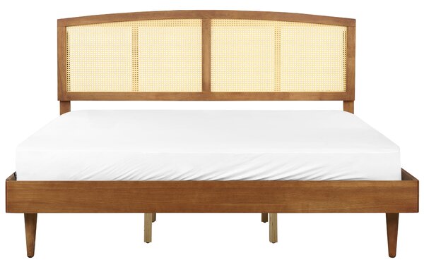 Ágy Rattan VARZY 180 x 200 cm Barna