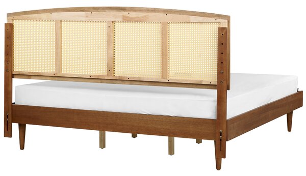 Ágy Rattan VARZY 180 x 200 cm Barna