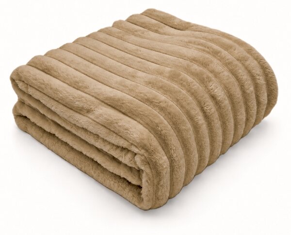 Mikroplüss takaró Stripe bézs 150x200cm TiaHome