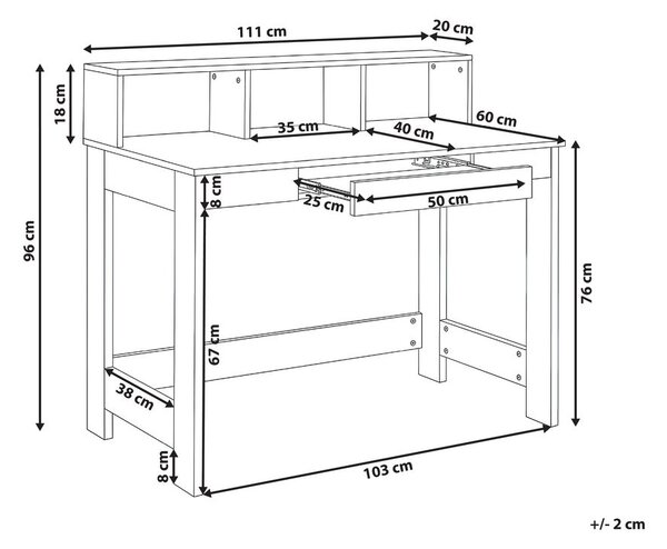 Íróasztal ALVAR 111 cm 60 cm
