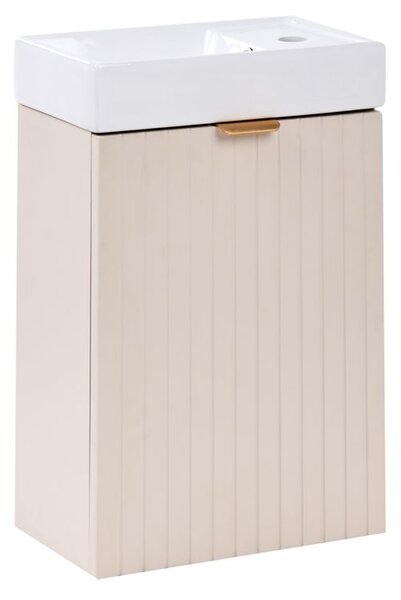 Fürdőszobai faliszekrény mosdóval JUNDAIRA 40 cm Bézs
