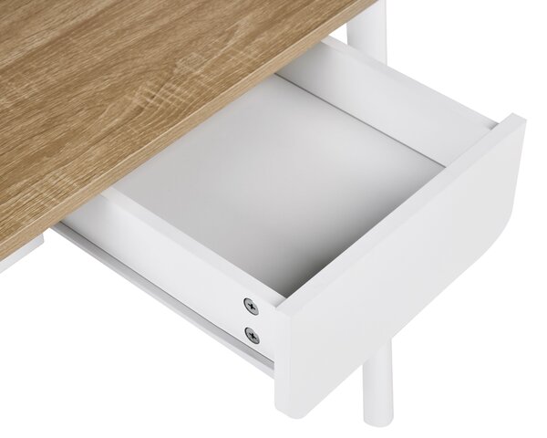 Íróasztal VITRION Világosbarna/fehér 120 cm 60 cm