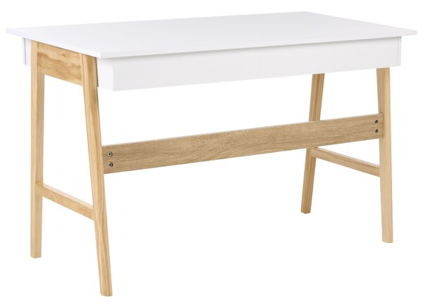 Íróasztal THESLAY Világosbarna/fehér 120 cm 60 cm