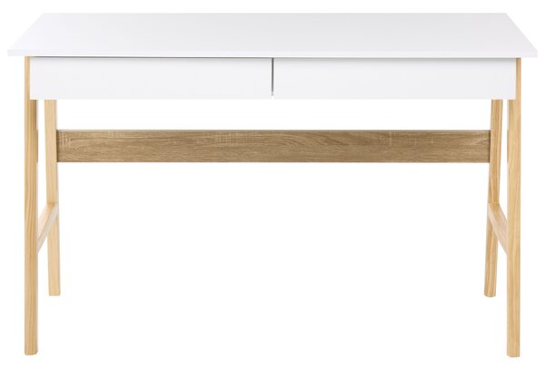 Íróasztal THESLAY Világosbarna/fehér 120 cm 60 cm