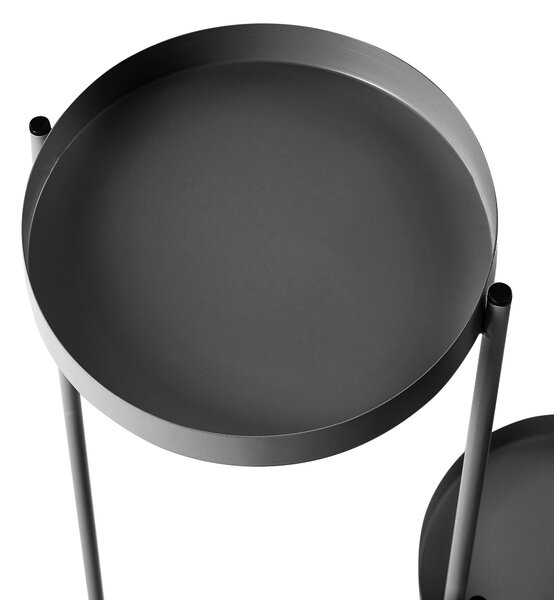 Virágállvány FRAGARIA 42 cm Fém Fekete