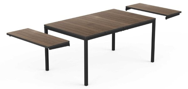 Keter Porto 160–240 kihúzható kerti asztal, walnut / grafit