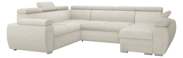 Sarokkanapé Columbus 214, Kárpit, 85x325x260cm, Fenyő