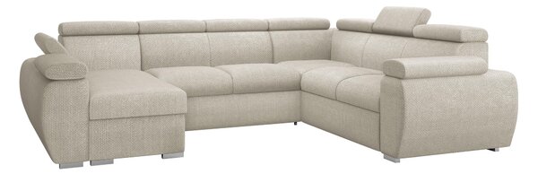Sarokkanapé Columbus 214, Kárpit, 85x325x260cm, Fenyő