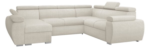 Sarokkanapé Columbus 214, Kárpit, 85x325x260cm, Fenyő