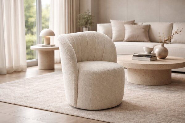 Soya relax fotel - bézs bouclé Catch Me 02