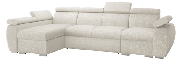 Sarokkanapé Columbus 227, Kárpit, 85x320x170cm, Fenyő