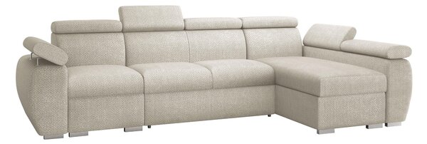 Sarokkanapé Columbus 227, Kárpit, 85x320x170cm, Fenyő