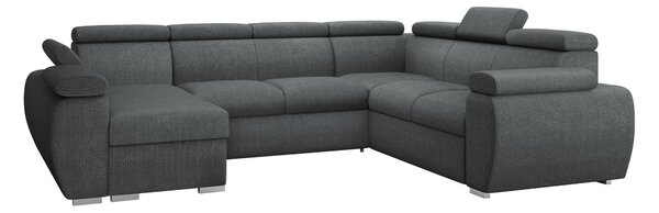 Sarokkanapé Columbus 214, Kárpit, 85x325x260cm, Fenyő