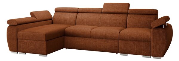 Sarokkanapé Columbus 227, Kárpit, 85x320x170cm, Fenyő