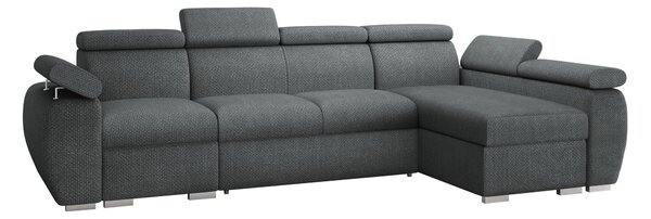 Sarokkanapé Columbus 227, Kárpit, 85x320x170cm, Fenyő