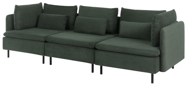 Moduláris kanapé 3 személyes EGERIS Sötétzöld Kordbársony