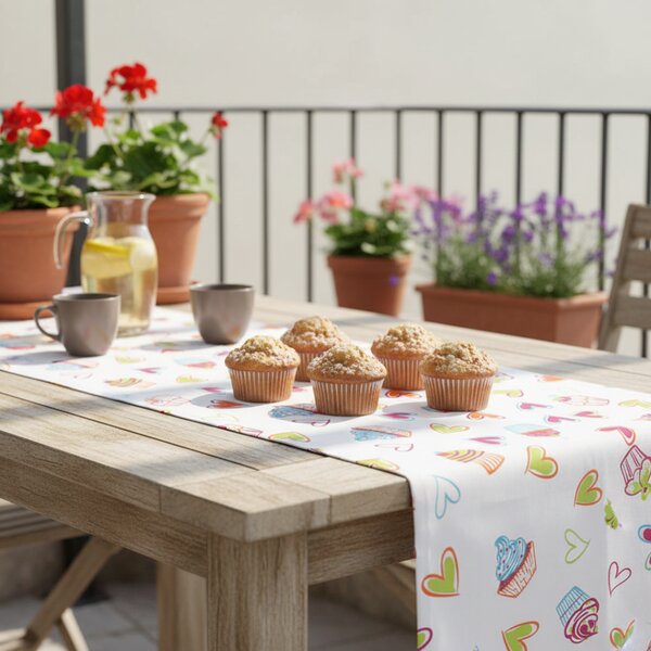 Asztali futó 50x150 cm Muffinokat