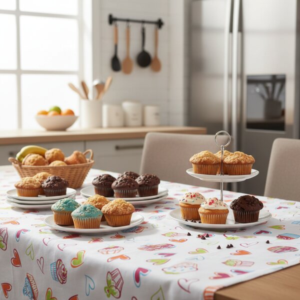 Pamut terítő Muffinokat