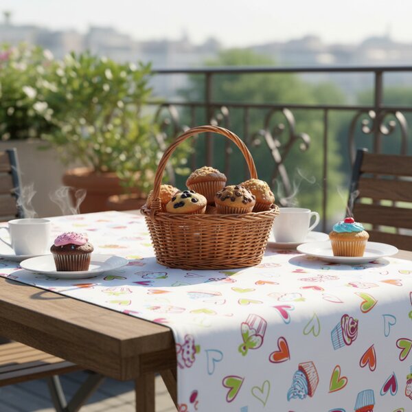 Asztali futó 50x150 cm Muffinokat