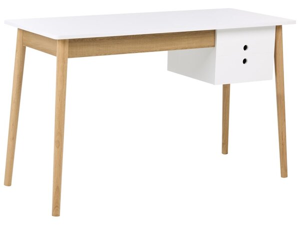 Íróasztal FENESTRA Világosbarna/fehér 120 cm 50 cm