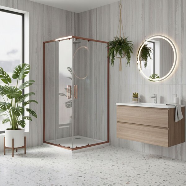 Rea, Zuhanykabin REA City 80x80 Rézkefe, KPL-K6982