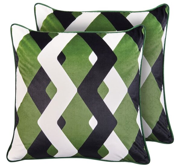 Kültéri díszpárna kétdarabos szettben SWAY Geometrikus mintás 45 x 45 cm Színes