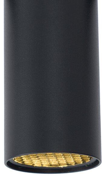 Modern fekete spotlámpa 1 fázisú sínrendszerhez GU10 35mm - Slimline Nubee Honey