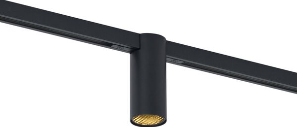 Modern fekete spotlámpa 1 fázisú sínrendszerhez GU10 35mm - Slimline Nubee Honey