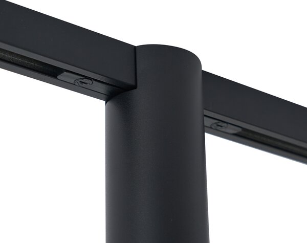 Modern fekete spotlámpa 1 fázisú sínrendszerhez GU10 35mm - Slimline Nubee Honey