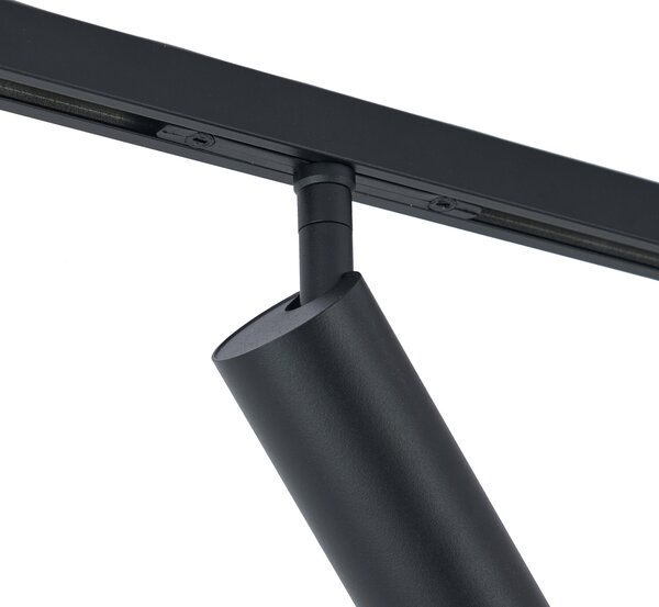 Modern fekete spotlámpa 1 fázisú sínrendszerhez GU10 35mm - Slimline Uzzy