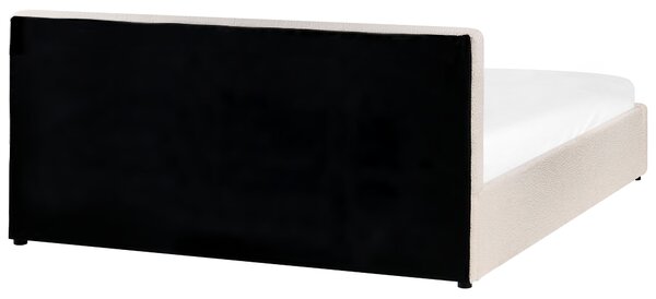 Ágyneműtartós ágy BOUSSE Buklé Törtfehér 160 x 200 cm