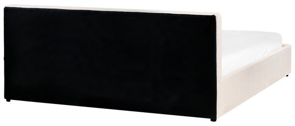 Ágyneműtartós ágy BOUSSE Buklé Törtfehér 180 x 200 cm
