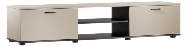 TV-állvány Tornola 101, Laminált forgácslap, 37x180x43cm, Kasmír, Fekete