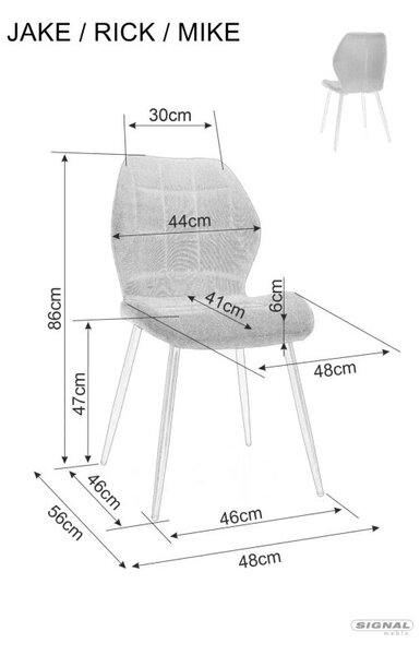 Rick Bársony Étkezőszék Geometrikus Szürke