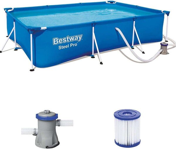 Bestway amalfi Fémvázas medence papírszűrős vízforgatóval 66x201x300cm