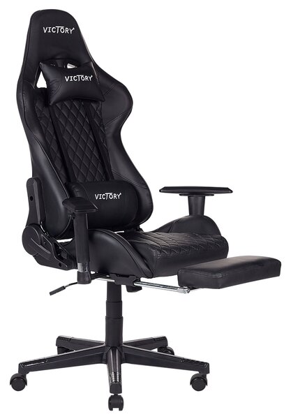 Gamer szék VICTORY Műbőr Fekete