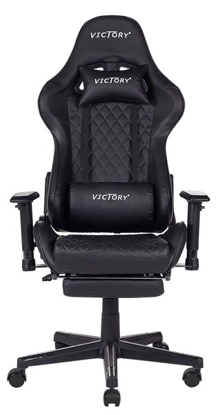 Gamer szék VICTORY Műbőr Fekete