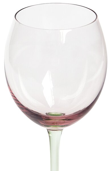 Négydarabos borospohár szett DIOPSIDE 360 ml Rózsaszín
