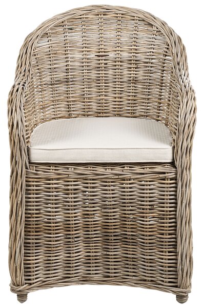 Kétdarabos kerti karosszék szett párnákkal SUSUA II Rattan Természetes